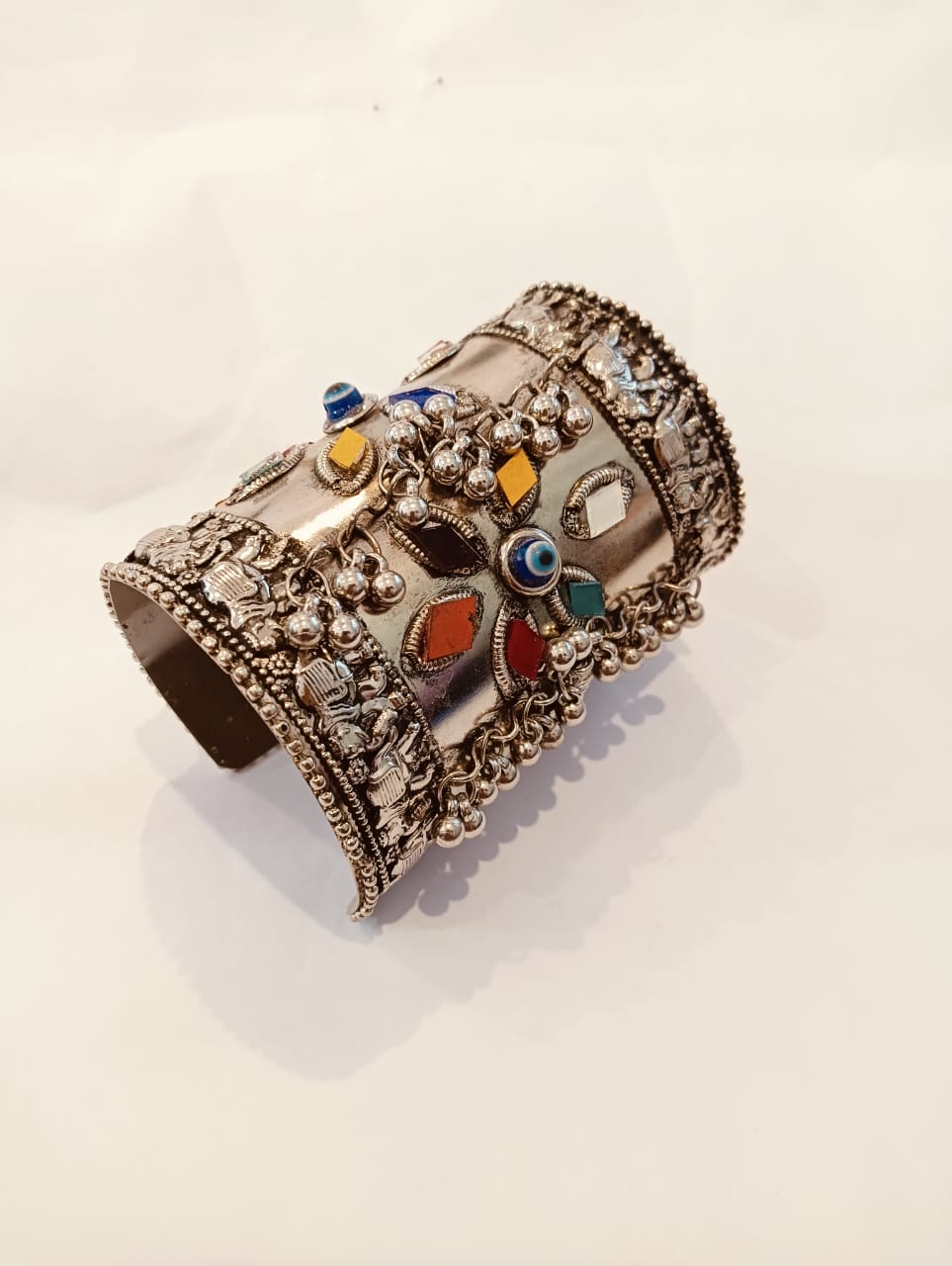 Gujarati Navratri Oxidised Afghani Bracelet Cuff for Women