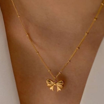 Charm Bow Knot Necklace