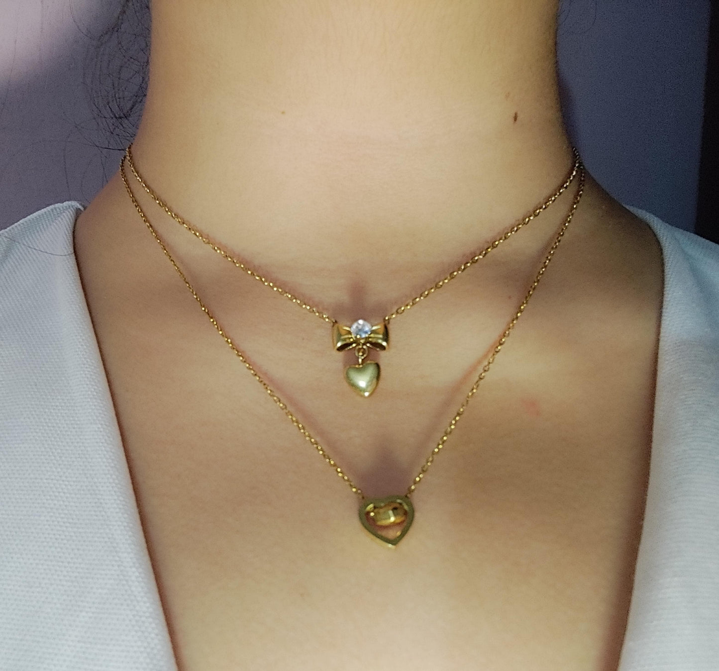 Double layer Sweetheart Necklace