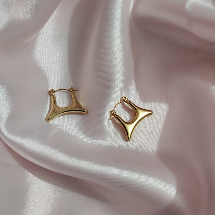 Abstract Hoop Earrings